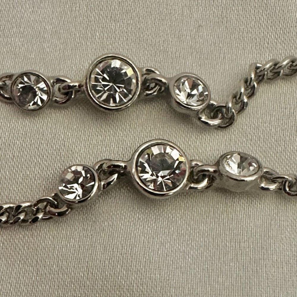 Givenchy rhinestone grey faux pearl pendant necklace - Picture 12 of 12